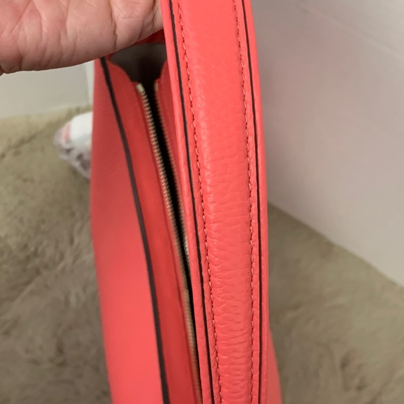 BNWT KATE SPADE PEACH SOFT LEATHER HOBO WITH DETACHABLE STRAP FOR CROSSB… - Picture 11 of 13